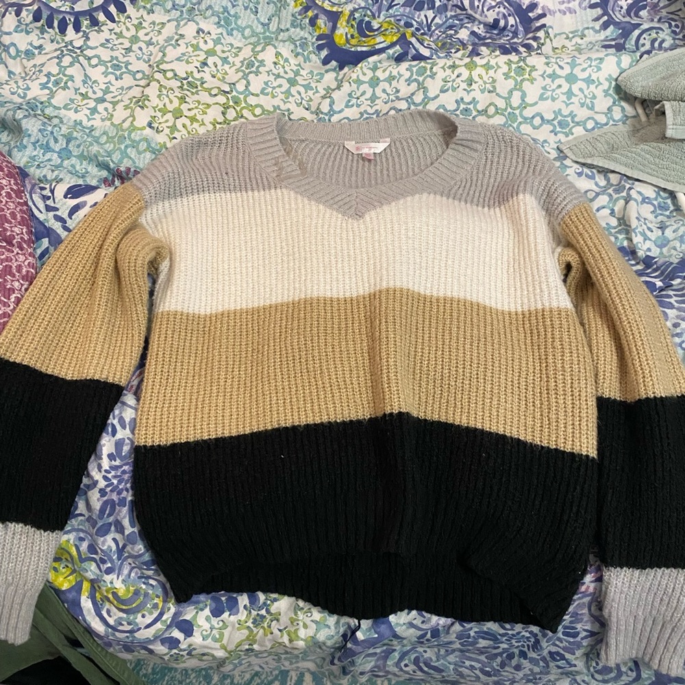 NO BOUNDARIES sweater grey white brown black